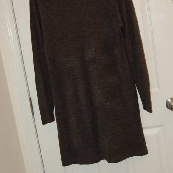 Susan Lawrence 100% Acrylic Grey Turtleneck Sweater Dress Size Large - Picture 6 of 10